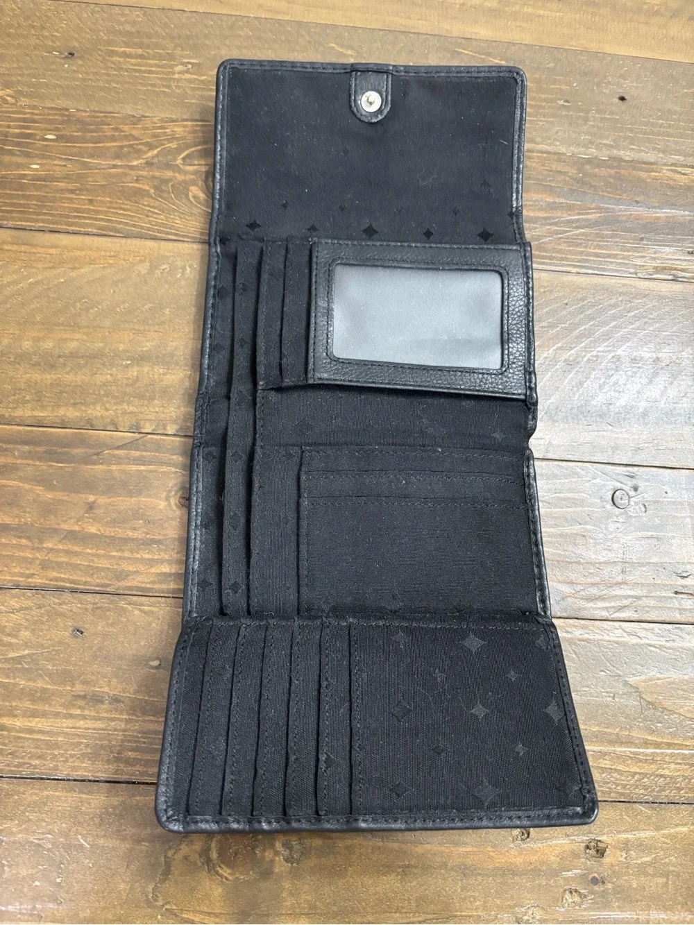 Fossil Marlow Black Leather Trifold Wallet